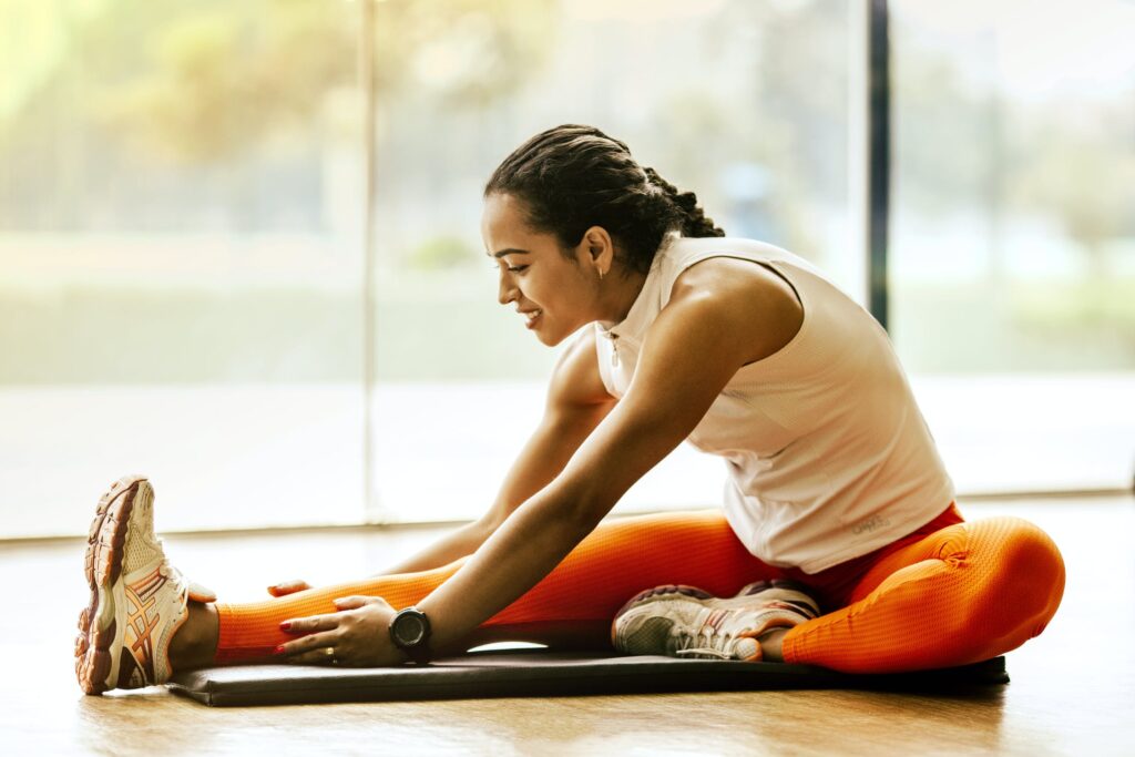 a person doing a yoga pose