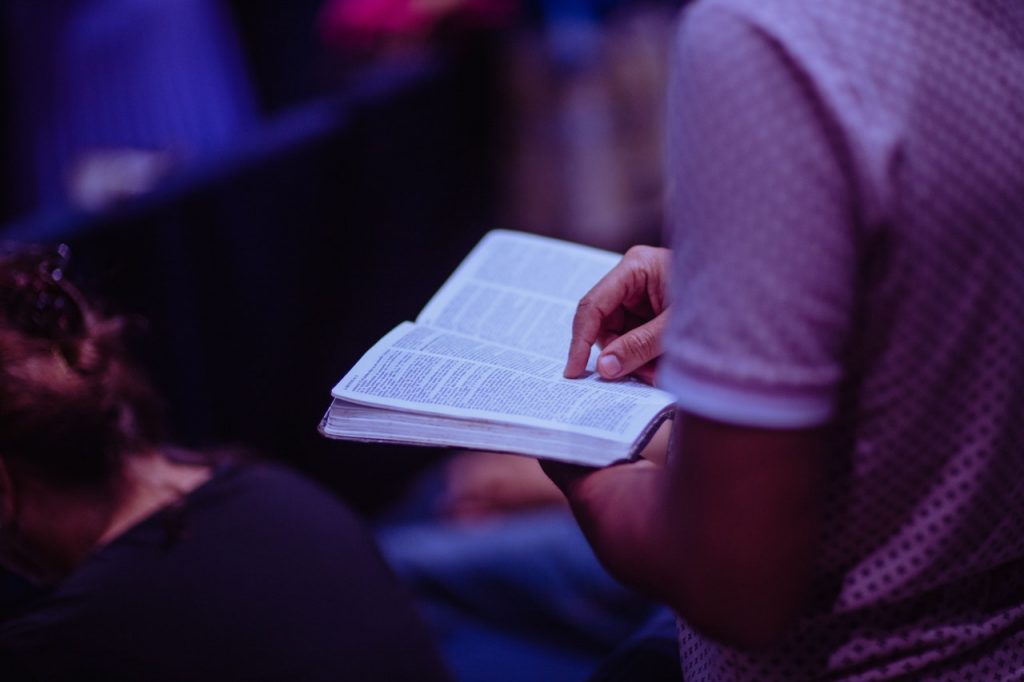 a person holding a book