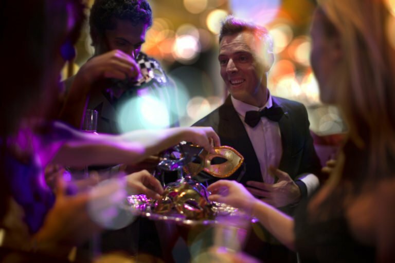 a group of people around a table